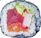 127.Futomaki salmon atun cangrejo y aguacate